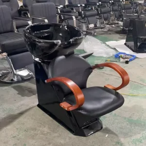 High Quality Modern Salon Furniture Hair Washing Chair with Ceramic Basin Shampoo Bed for Salons