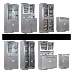 High Quality Modern Stainless Steel Medical Cabinet for Outdoor School Basement for Western Medicine Storage Hospital Instrument