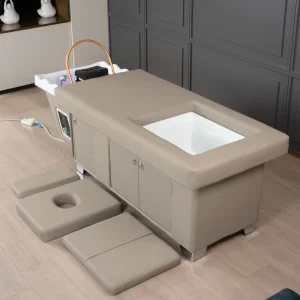 High Quality Modern White Electric Salon Spa Beauty Bed Multi-function Pedicure Shampoo Body Massage One-piece Massage Bathroom
