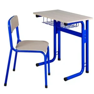High Quality Modern Wooden School Furniture Classroom Colorful Student Single Desk Chair Hooks for Children College 3 5 Year
