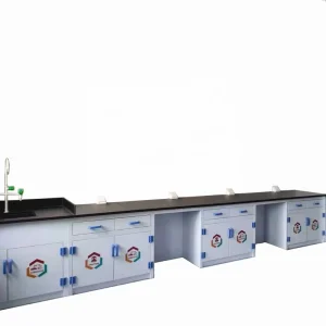 High Quality PP Laboratory Wall Bench White Polypropylene Lab Table Strong Acid and Alkali Resistance