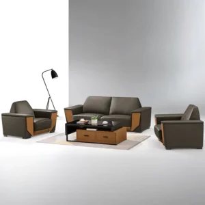 High Quality PU Leather Comfortable Office Reception Sofa Modern Design Sofa Set for School and Hospital Use