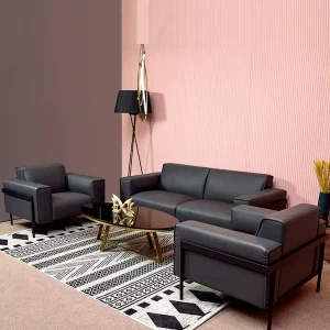 High Quality PU Leather Comfortable Sectional Office Sofas Furniture Modern Executive Office Sofa Set