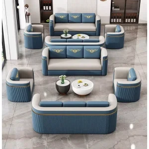 High Quality Premium Luxury Faux Leather Sofas Modern Living Room Furniture Lounge Fabric Velvet Sofa Set for Office Hotel Home