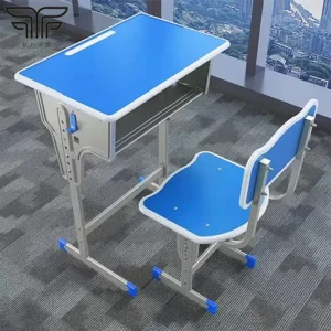 High Quality Primary Set Schools College Students Desks and Chairs Furniture Metal Modern School Table 10 Set School Bench