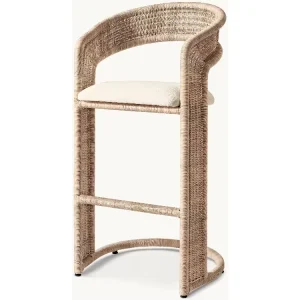 High Quality Rattan Dining Chair Living Room Furniture Modern Wicker Leisure bar Counter Stool Made in China