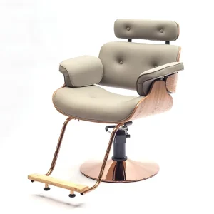 High Quality Reclining Steel Salon Barber Chair with Leather Seat and Heavy Duty Hydraulic Pump