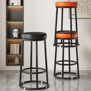 High Quality Restaurant Iron Stool Chair Modern Stackable bar Stool for Dining Room Outdoor Bar