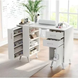 High Quality Salon Furniture Manicure Tables with Vacuum Cleaner for Nail Salons and Nail Saloon Desks