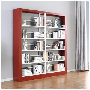 High Quality School Furniture Steel Library Bookshelves Metal Bookcases CE Certified System