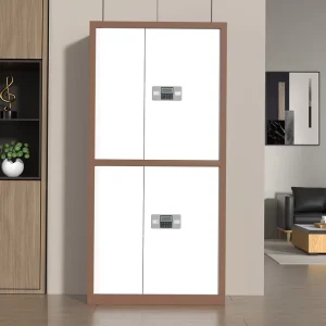 High Quality Security Cabinet Coffee and White Steel Data Locker Dual Control Lock Safe Confidential Documents File Cabinet