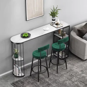 High Quality Simple and Modern Marble Bar and Stylish Iron Bar Tables for Home