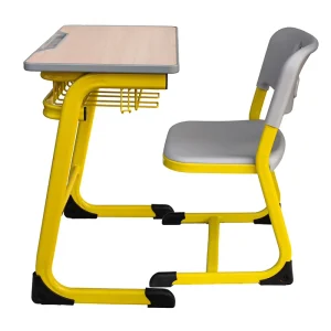 High Quality Single School Furniture Set Used Wooden Desk and Chair for Classroom Metal Material for Living Room