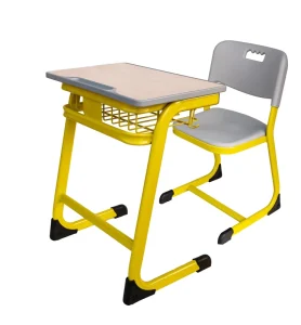 High Quality Single School Set Metal and Wooden Desk Chair for Classroom Use