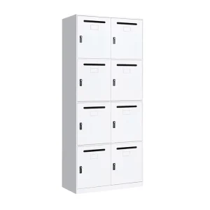 High Quality Smart City Postal Locker White 8 Door Steel Mailbox Cabinet With Letter Slots and Locks