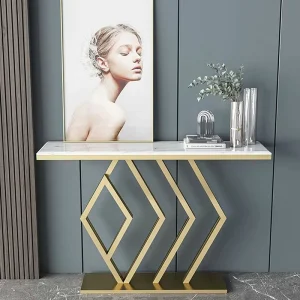 High Quality Stainless Steel Italian Living Room Furniture Luxury Style Hallway Console Tables