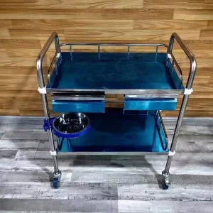 High Quality Stainless Steel Medical Trolley Cart Customizable Size Hospital Furniture
