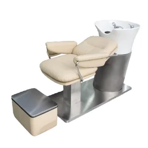 High Quality Stainless Steel Shampoo Bed Beauty Hair Salon Furniture Barbershop Washing Basin Bowl Shampoo Chair