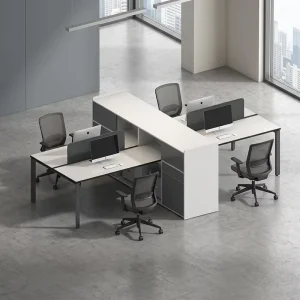 High Quality Sturdy Melamine Combined Staff Office Workstation for Corporate Staff Office Workplace