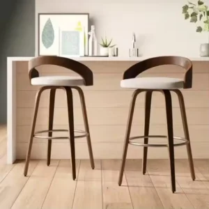Runwood high Quality Upholstered Bar Chair For Kitchen Counter Seating