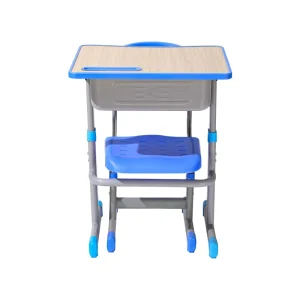 High School Primary Students Modern Metal Adjustable Height Classroom Desk Set for Study Writing Tutoring Training