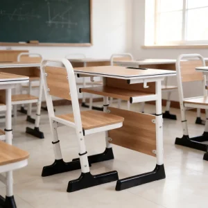 High School University Classroom Furniture Adjustable Height School Table and Chair Set School Desks for Students