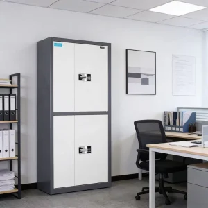 High Security Movable Steel Filing Cabinet Code Lock Fireproof Modular Design Modern 2 Drawers Workshop Gym Outdoor School Use