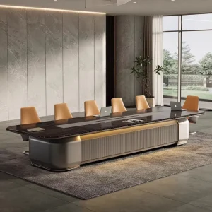 High-end Boardroom Conference Room Meeting Table Modern Office Table 12 Seats Conference Table for Meeting Room