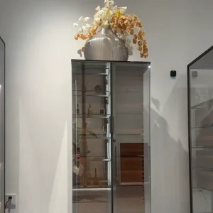 High end Designer Aircraft Cabinet Solid Wood Drawer Glass Display Cabinet Customizable Size Color & Material Options