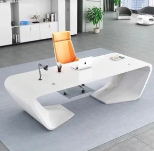 High end Lacquered Executive Desk Distinctive Modern Minimalist Office Desk for Home Office