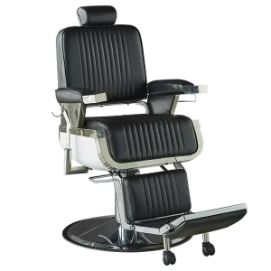 High-end Luxury Barber Chair Electric Lift Cipri Material Metal Steel Bracket with Pedal