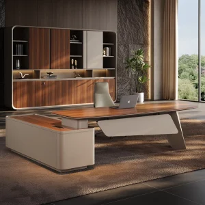 High end Luxury Modular Customized Color Executive L Shaped Modern Boss Office Desk Drawers CEO One stop Office Furniture