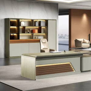 High end Modern L shaped Executive Desk Designed for Complete Office Furniture Sets in Large Office Buildings