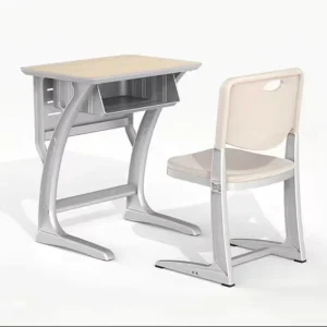 High end Modern Minimalist Aluminum Alloy Desk Chair Set Drawers for Universities Schools Training Institutions