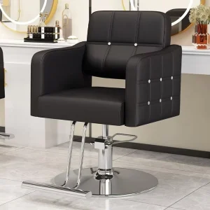 High end Modern Minimalist Styling Barber Chair Swivel Height Adjustable Armrests Polyurethane Seat Beauty Salon Barber Shops