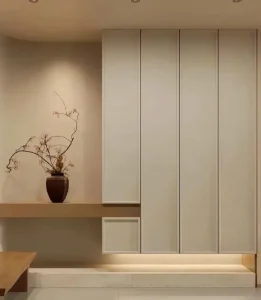 High end Modern Shoe Cabinet for Living Room with Large Storage Capacity Made of Eco friendly and Durable Wood Materials