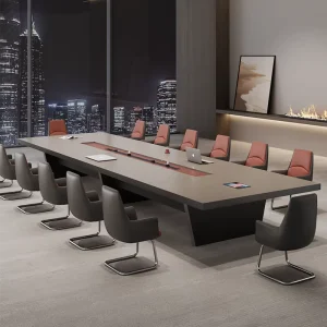 High-end Modular Solid Wood Modern Office Desk and Conference Table and Chair Set for Hotel Meeting Rooms