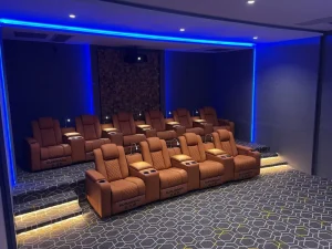 High end Private Home Theater Sofa Villa Audio Visual Room Electric Reclining Cinema Seating