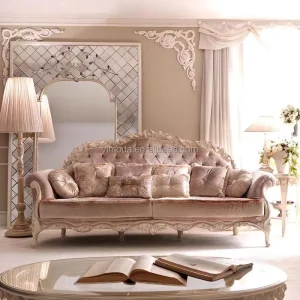 High end Romantic Palace Sofa pink Velvet Chesterfield Sofa Classical Solid Wood 321 Pink Chesterfield French Antique Sofa