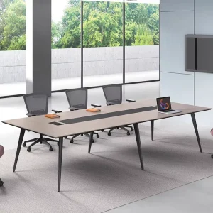 High level Small Medium Sized Commercial Office Conference Table Modern Simple Design Melamine Material 12 Person Capacity Stain