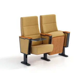 High quality Auditorium Seats with Ergonomic Design Built in Whiteboard Slow rebound Mechanism and Fabric padded Seats