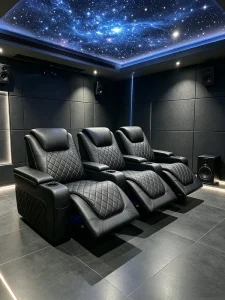 High quality Leather Power Electric Recliner Use for Living Room Single Sofa Function Sets with Headrest Cupholder