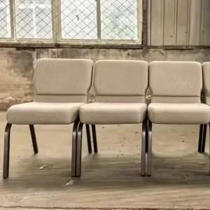 High quality Modern Design Stackable Interlocking Chairs Fabric Steel Frame Sturdy Church Chair