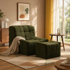 High quality Modular Modern Luxury One seater Fabric Compression Sofa Suitable for Villa Living Room Furniture Sets