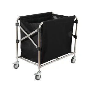 High quality Sturdy Factory Top Quality Hotel Rectangular Laundry Trolley Stainless Steel Serving Cart