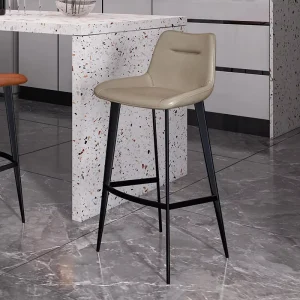 High stool Leather Bar Chair Light Luxury Home Designer Model Island Table Modern and Simple Style HD 7159D