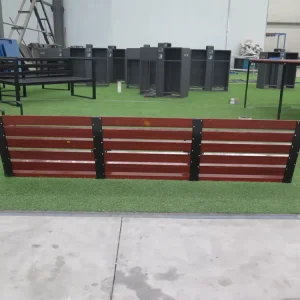 Highly Versatile Design Standard Bench Seating Configuration Outdoor Steel Wooden Bench