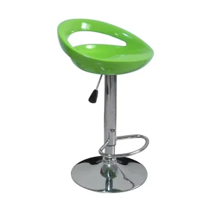 Hollow Out High Gloss Bar Stool Pneumatic Cylinder SGS Certified Chrome Plated Footrest Gas Lift Swivel Base for Pub Kitchen