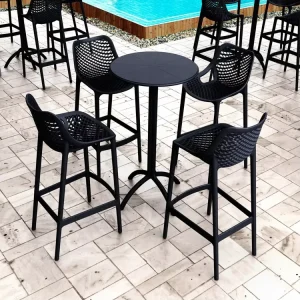 Hollow Restaurant Dining 76cm High bar Stools Outdoor Chair and Table Plastic Chair Cafe Bar pp Plastic bar Stool High Chair