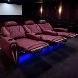 Home Cinema Chair Recliner Sofa Chairs Massage Cupholder VIP Cinema Equipment Chairs Suitable for Cinema Hall IMAX Theater Use